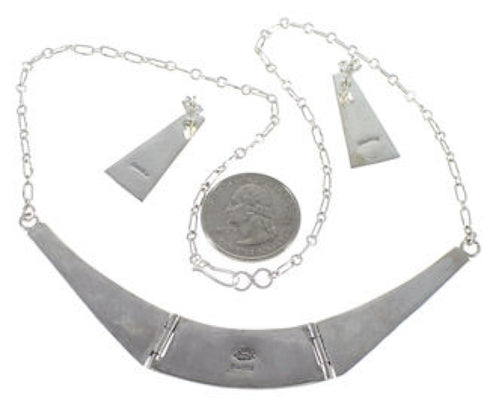 Multicolor Native American Design Necklace Earrings Set GS62296