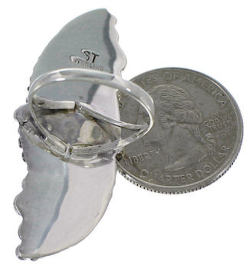 Southwest Jewelry Turquoise Silver Ring Size 5-3/4 NS54790