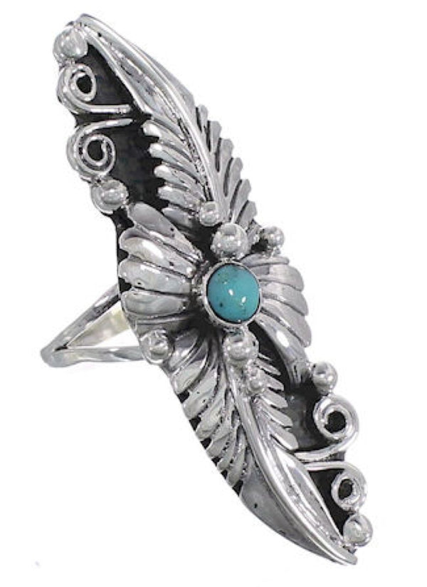 Southwest Silver Turquoise Jewelry Ring Size 6-1/2 NS54784