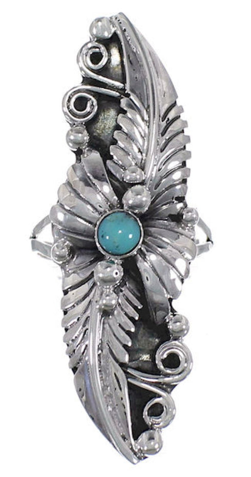 Southwest Silver Turquoise Jewelry Ring Size 6-1/2 NS54784