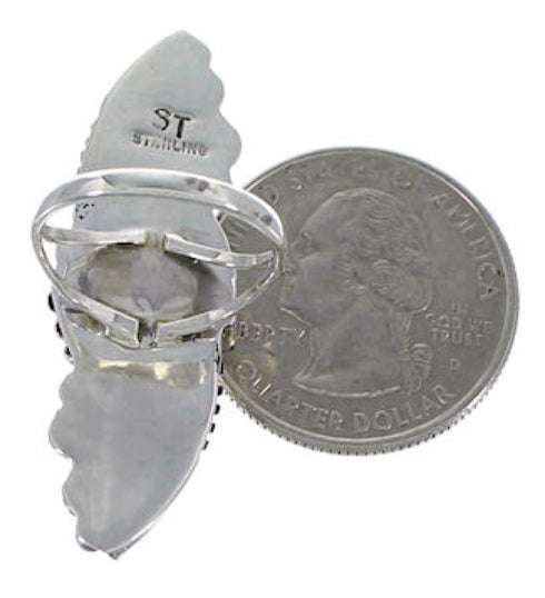 Southwest Silver Turquoise Jewelry Ring Size 6-1/2 NS54784