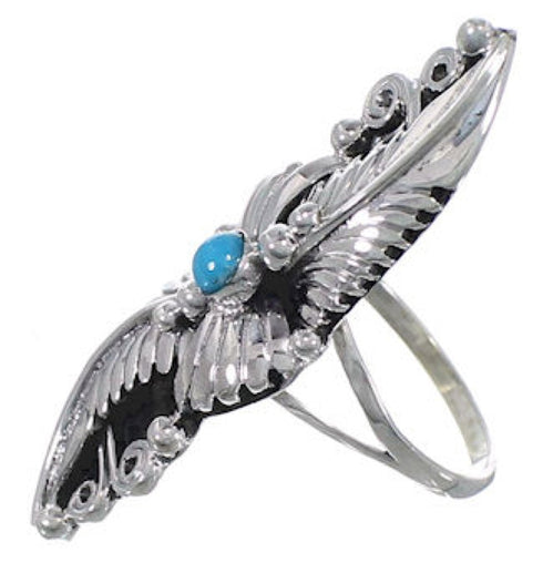 Turquoise Southwest Silver Ring Size 4-1/2 YX81503