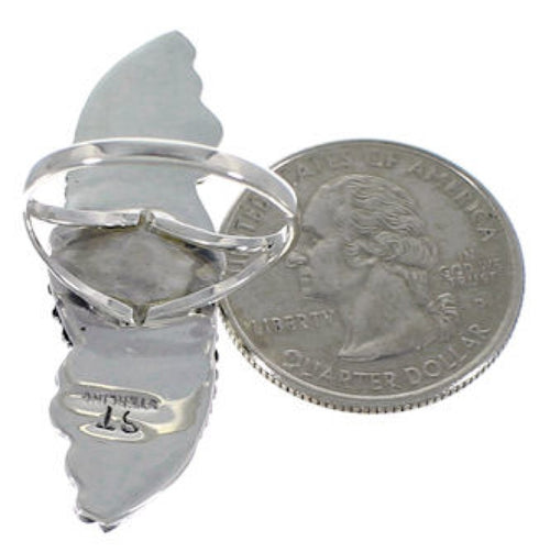 Turquoise Southwest Sterling Silver Ring Size 6-3/4 YX81507