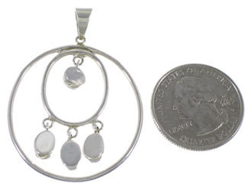 Southwestern Turquoise Coral Silver Pendant PS60310