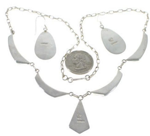 Southwest Multicolor Link Necklace Earrings Set GS75441