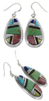 Sterling Silver Southwest Multicolor Link Necklace Set GS75443