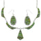 Sterling Silver Turquoise Link Necklace Earrings Jewelry Set GS75405