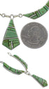 Southwestern Link Necklace And Earrings Turquoise Set GS75425