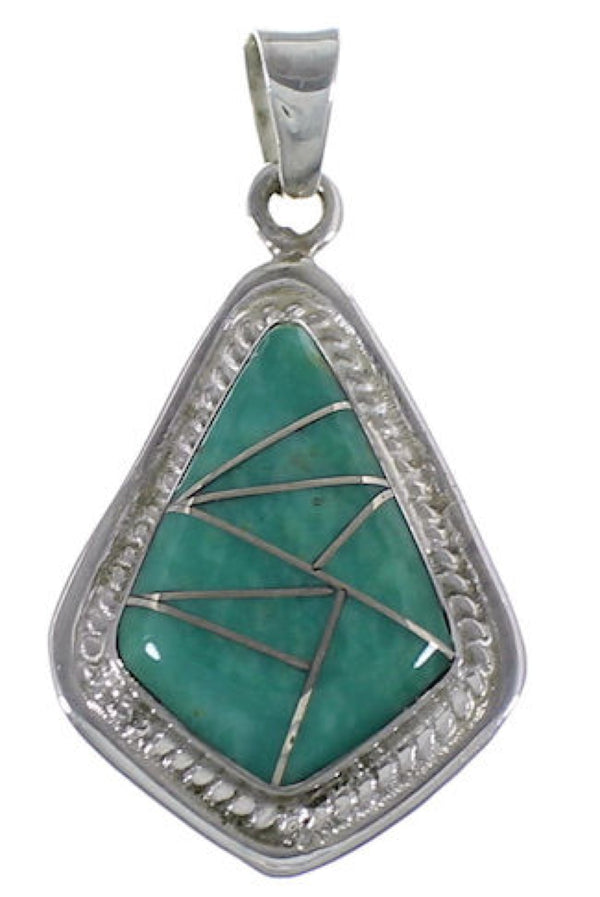 Turquoise Pendant Sterling Silver Jewelry IS58432