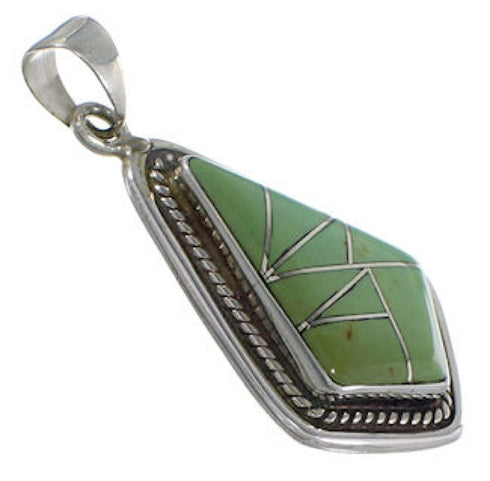 Southwestern Turquoise And Silver Jewelry Pendant EX29594