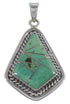 Genuine Sterling Silver Turquoise Slide Pendant EX29595