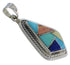 Multicolor Southwestern Silver Pendant Jewelry EX29609