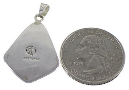 Southwest Multicolor Inlay And Silver Pendant EX29608