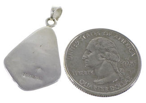 Southwestern Turquoise Inlay and Sterling Silver Pendant IS58545