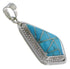 Sterling Silver And Turquoise Inlay Slide Pendant EX29590