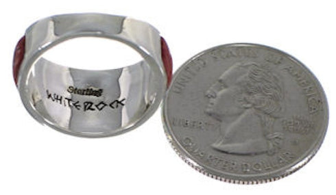 Sterling Silver Multicolor Inlay WhiteRock Ring Size 6-1/2 RS34594