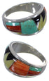 Sterling Silver Jewelry Multicolor WhiteRock Ring Size 6-1/2 RS34598