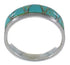 Southwest Turquoise Inlay Sterling Silver Ring Size 5-3/4 UX37003