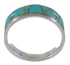 Silver And Turquoise Inlay Jewelry Ring Size 7-1/4 UX37006