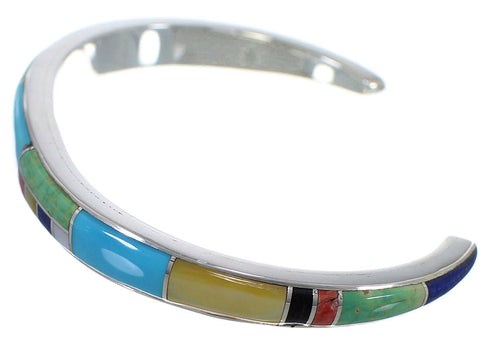 Multicolor And Authentic Sterling Silver Southwestern Bracelet TX40268