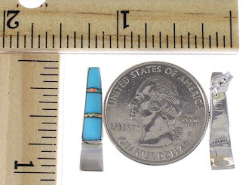 Southwest Turquoise And Opal Inlay Post Earrings IS62385