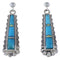 Sterling Silver Jewelry Turquoise Opal Post Dangle Earrings RS39662