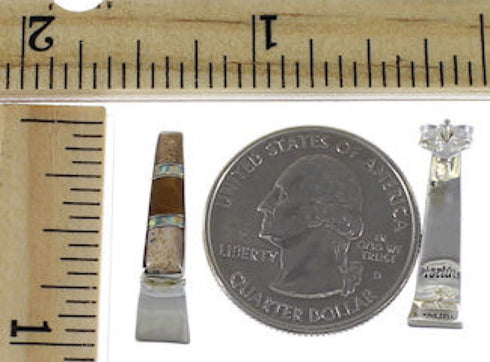 Multicolor Sterling Silver Southwestern Post Earrings PS63346