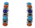 Sterling Silver Jewelry Multicolor Post Hoop Earrings NS51010