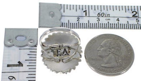 Turquoise Multicolor Genuine Sterling Silver Ring Size 5-3/4 AS36155