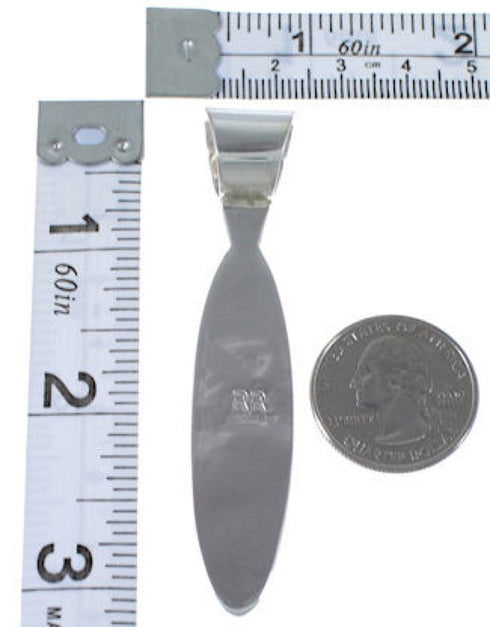 Genuine Sterling Silver Turquoise Opal Pendant MX22263