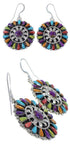 Sterling Silver Turquoise Multicolor Link Necklace Set Jewelry NS28736