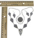 Mother Of Pearl Multicolor Sterling Silver Link Necklace Set NS41223