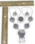 Sterling Silver Jewelry Red Oyster Shell Link Necklace Set NS34934