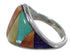Sterling Silver Southwest Ring Multicolor Jewelry Size 5-3/4 CS59595
