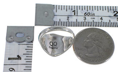 Sterling Silver Southwest Ring Multicolor Jewelry Size 5-3/4 CS59595