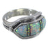 Opal Inlay Southwestern Silver Ring Size 5-3/4 BW72456