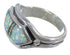 Silver And Opal Inlay Southwest Jewelry Ring Size 8 BW72460