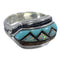 Multicolor Inlay Jewlery Silver Southwest Ring Size 5-1/2 BW72393