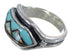 Multicolor Inlay Sterling Silver Southwest Ring Size 7-1/2 BW72397