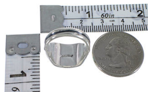 Multicolor Inlay Sterling Silver Southwest Ring Size 7-1/2 BW72397