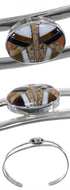 Multicolor Sterling Silver Cuff Bracelet YX74913