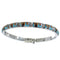 Multicolor Inlay And Genuine Silver Link Bracelet GS60541