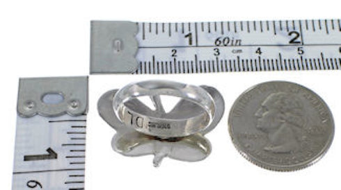 Tiger Eye Multicolor Sterling Silver Butterfly Ring Size 9-1/2 AW72582