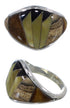 Multicolor Southwest Sterling Silver Ring Size 6-3/4 CS59475