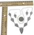 Multicolor Inlay Sterling Silver Link Necklace Earrings Set NS41224