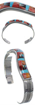 Multicolor Sterling Silver Turquoise Jewelry Cuff Bracelet AW70307
