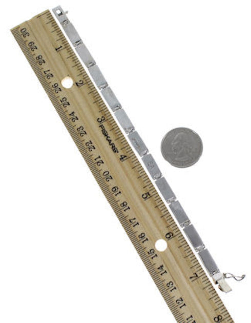 Multicolor Inlay Jewelry Sterling Silver Link Bracelet AS29556