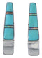 Silver Opal And Turquoise Post Earrings IS62384