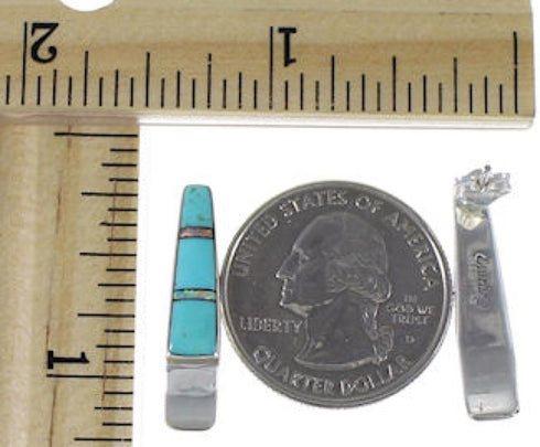 Silver Opal And Turquoise Post Earrings IS62384