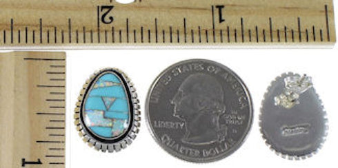 Southwest Turquoise And Opal Silver Post Earrings FX32861